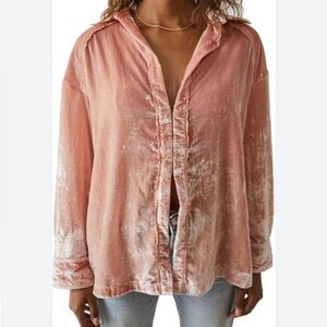 NWOT - Free People - Marianne Velvet‎ Shirt